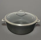 Calphalon 8.5 Qt Hard Anodized Dutch Oven Stock Pot 8788 1/2 W/ Glass Lid Used. Price: $59.99.