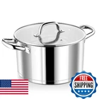 P&p Chef 8 Quarts Cooking With Lid, Stainless Steel Induction New. Price: $57.45.