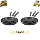 (2PACK) Farberware 3PC Frying Pan Set Nonstick Skillet 8 9.75 12IN Dishwasher New. Price: $53.99.