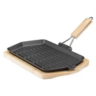 Navaris Sizzling Cast Iron Skillet Set Fajita Grill Pan With Removable Handl... New. Price: $30.29.