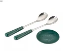 Temp-tations Woodland Set Of (2) Utensils With Spoon Rest K98330 Emerald New. Price: $19.95.