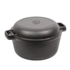 Commercial Chef 5-QT Cast Iron Dutch Oven & Skillet Lid Baking Roasting New. Price: $89.94.