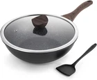 Nonstick With Lid, 12 Inch Woks & Stir-fry Pans, Granite Stone Coating For New. Price: $54.99.
