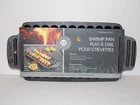 New Outset Pre-seasoned Cast Iron Shrimp Grill Serving Pan Holds 22 Jumbo. Price: $15.99.