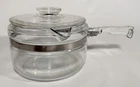 Vintage Pyrex Flameware Glass Stainless 6324-B Qt Sauce Pan W/ Clear Lid Used. Price: $34.99.