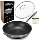 Mugaa Woks Stir-fry Pans Nonstick 12.5 Stainless Steel Lid Tri-ply New. Price: $98.54.