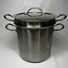 Kirkland Signature 12 Qt Stock Pot With Strainers & Lid Stainless Steel Used. Price: $119.99.