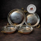 Handmade Hammered Copper Pan Set Traditional Omelet Frying Brass Handles 4PC New. Price: $159.99.