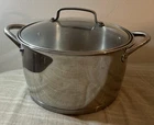 6QT 5.7L - Tramontina Stainless Steel Pot W/ Cuisinar Lid Made Brazil Used. Price: $35.00.