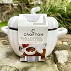 Nwt Aldi Pumpkin Ceramic Casserole Dish W/lid By Crofton .08 Qt Oven Safe White New. Price: $18.00.