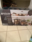 Anolon Advanced Home Hard-anodized Nonstick 11-PIECE Cookware Set Bronze New. Price: $271.00.