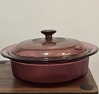 Vintage Pyrex Corning Vision V-33-B 2.5 Casserole Dish With V-33-C Lid Usa Used. Price: $24.00.