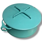 Vintage Dansk Kobenstyle Jhq Turquoise Enamel Pot W Lid Mcm Denmark Used. Price: $49.99.