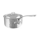 Mauviel M'elite Hammered Sauce Pan W/ Lid, Cast Stainless Steel Handles, 2.6-QT New. Price: $290.00.