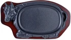 Happy Sales HSGRD-COW12, Large Cast Iron Steak Plate Sizzle Griddle With Wooden New. Price: $50.95.