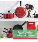 T-fal 20PC Simply Nonstick Cookware Set Red New. Price: $70.00.