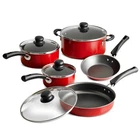 Tramontina Non-stick Red Cookware Set, 9 Piece New. Price: $35.96.