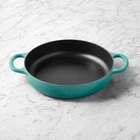Creuset Cast Iron Everyday Pan Covered Chef Casserole Riviera 3-QT New. Price: $155.99.