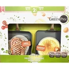 Greenpan Hard Anodized 2 Non-stick Ceramic Square 10" Grill & 11" Griddle Pans New. Price: $69.99.