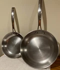Belgique Stainless Steel Frying Pan Saut Set 8" & 10" No Lid Free Ship Used. Price: $49.99.