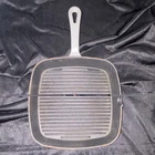 Cuisinart CI30-23 9.5" Square Cast Iron Ridged Nonstick Grill Pan Pour Spout Used. Price: $16.00.