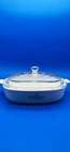 Corningware Cornflower Blue 2 Qt Square Casserole W/ Lid P-9-B P-9-C-1 Used. Price: $42.00.