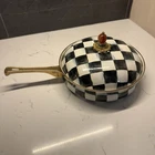 Mackenzie-childs Skillet / Frying Pan Courtly Check With Lid Used. Price: $199.99.