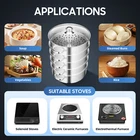 5 Tier Stainless Steel Cooker Steamer Set Pan Pot With Glass Lid Usa New. Price: $49.02.