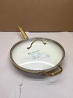Greenpan Reserve 12" Frying Skillet With Helper Handle Lid, Gold New. Price: $89.99.