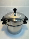 Farberware 3 Qt Durable Stainless Steel Pot With Steamer Insert And Lid Used. Price: $47.00.