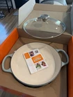 Creuset Enameled Cast Iron Signature Round Braiser With Glass Lid 2.25 Quart New. Price: $270.00.