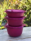 Tupperware Set Of 3 Crystalwave Microwave Bowls 4.25, 6.25 And 8.5 Cup New. Price: $39.99.