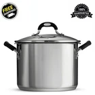 Tramontina Lock-n-drain Stainless Steel 6 Quart Covered Stock Pot, 3 Count New. Price: $44.84.