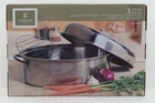 New 16 Gibson Home Stainless Steel Roaster 3 Pieces With Lid And Rack. Price: $63.95.