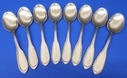 Towle Grande Circle Glossy 18-10 Stainless France Flatware Soup Spoons Used. Price: $47.16.