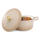 Megachef 5.3 Quarts Round Enameled Cast Iron Casserole With Self Basting Lid New. Price: $53.12.