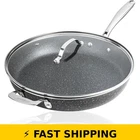 Granitestone 14 Inch Frying Pan With Lid - Nonstick Ceramic Skillet New. Price: $70.99.