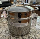 Viking 3 Ply Stainless 8 Qt Stock Pot & Pasta Insert/strainer/steamer With Lid New. Price: $145.99.