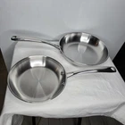Belgique Frying Pan Skillet Saut 8" & 10"(W/LID) Stainless Steel Oven Safe 450 Used. Price: $59.80.