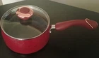 Paula Deen Signature Porcelain Nonstick 2QT Saucepan With Lid Red QQ13T Used. Price: $12.65.