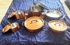 Matfer Bourgeat Copper Cookware Set, Pro Grade, Never Used Perfect Condition New. Price: $2390.00.