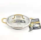 David Burke Splendor Series Everyday Pan 9.5" Pot Lid Cookware Silver & Gold New. Price: $45.00.