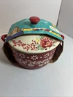 Pioneer Woman Pink Fancy Flourish Mini Casserole Stoneware Dish With Lid Floral. Price: $13.49.