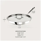 12" Stainless Steel Fry Pan - Classic Riveted Handle New. Price: $216.47.