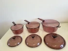 Set 3 Vtg Visions Corningware Pyrex Cranberry Glass Cookware Pots Lids 6 Usa New. Price: $108.71.