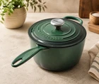 Le Creuset Signature Cast Iron Saucepan Artichaut Green 2.25 Qt France # 18 New. Price: $279.00.
