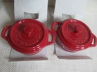 Staub Mini Round Coquettes Nib Cherry Red Pair New. Price: $39.95.