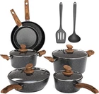 Maison Arts Pots And Pans Set Non Stick, Black 12-PIECE, New. Price: $190.16.