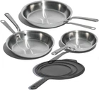 Made Cookware 3-PIECE Stainless Clad Frying Pan Set With Universal Silicone New. Price: $325.00.