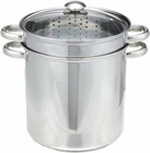 Brand New Excelsteel 4 Piece 18/10 Stainless Multi-cookware Set, 12 Qt. Price: $56.79.